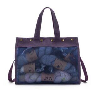 dellaQ Maker's Mesh Tote in purple